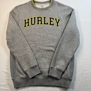 Hurley Long Sleeve Sweatshirt Mens Size Small Gray Crew Neck